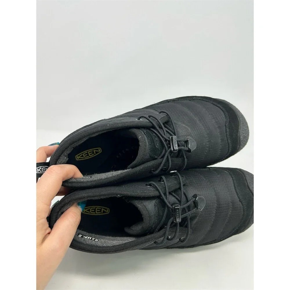 KEEN Howser II Quilted Chukka Boots Men's Black Slip-On Bungee Toggle Size 9